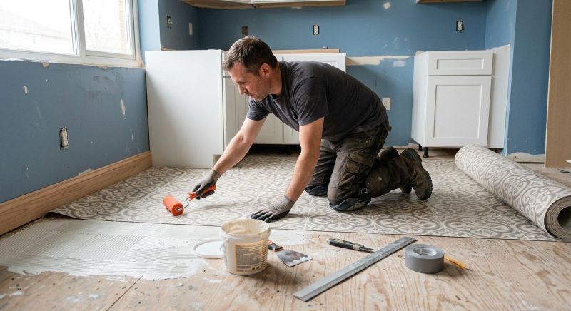 Sheet Linoleum Installation in Bertram, TX