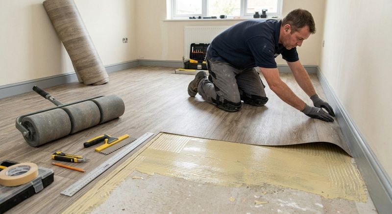 Sheet Linoleum Installation in Hutto, TX