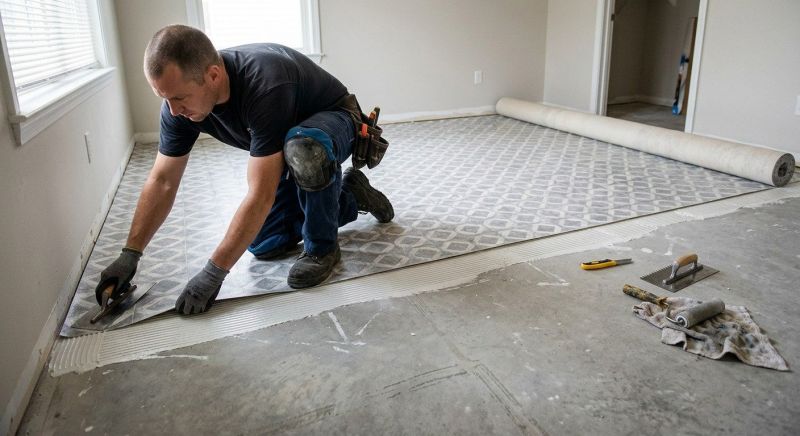 Sheet Linoleum Installation in Round Rock, TX