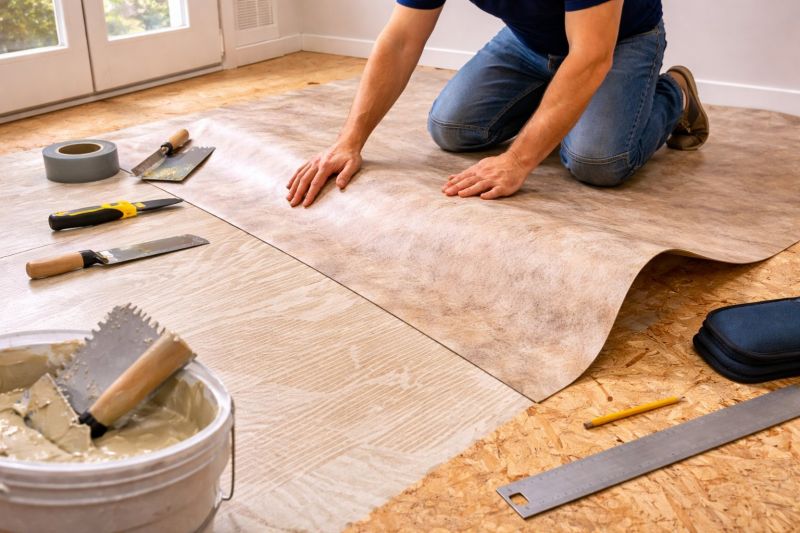 Sheet Vinyl Installation in Bertram, TX